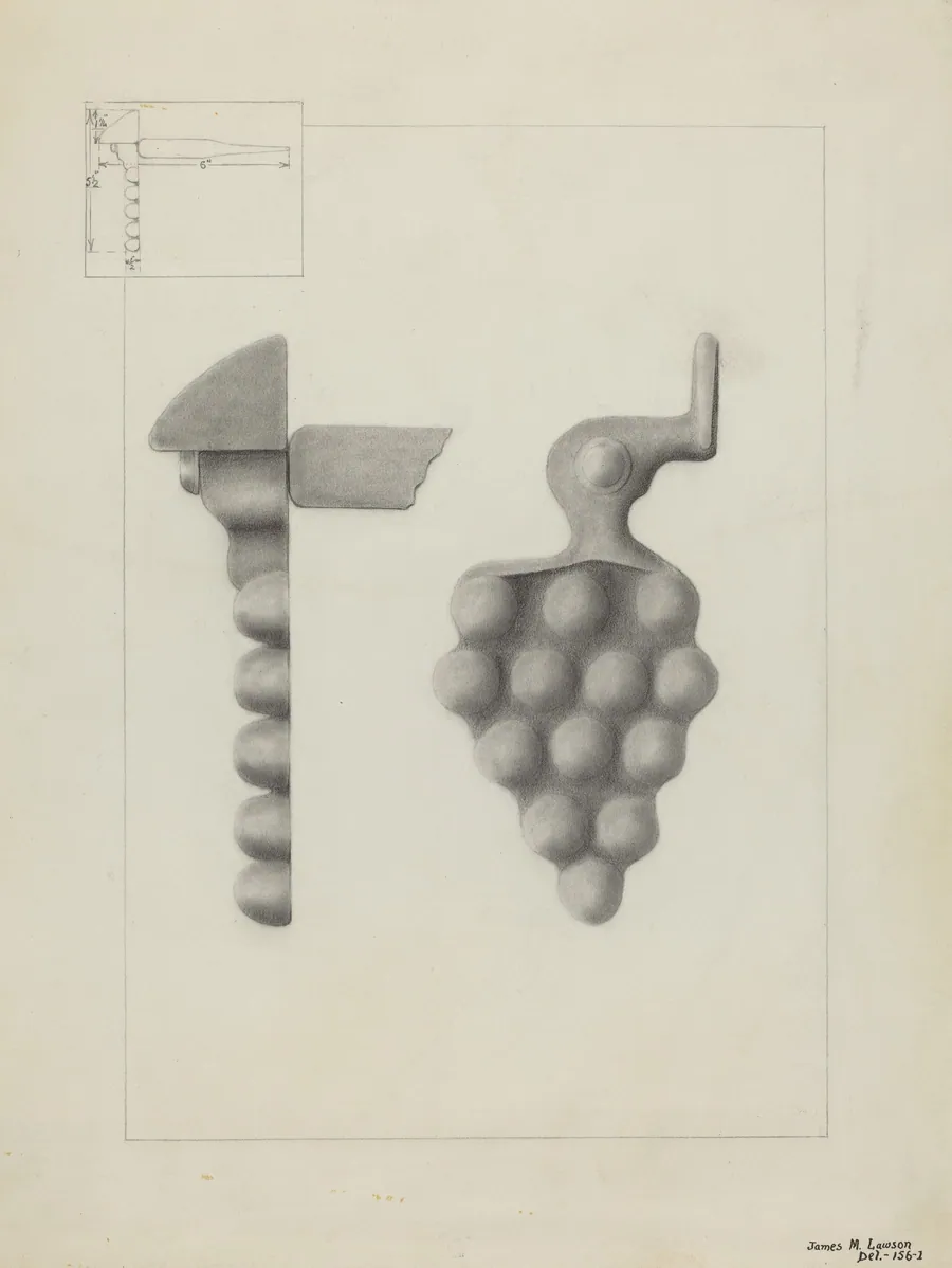 Iron Shutter Fastener by James M. Lawson