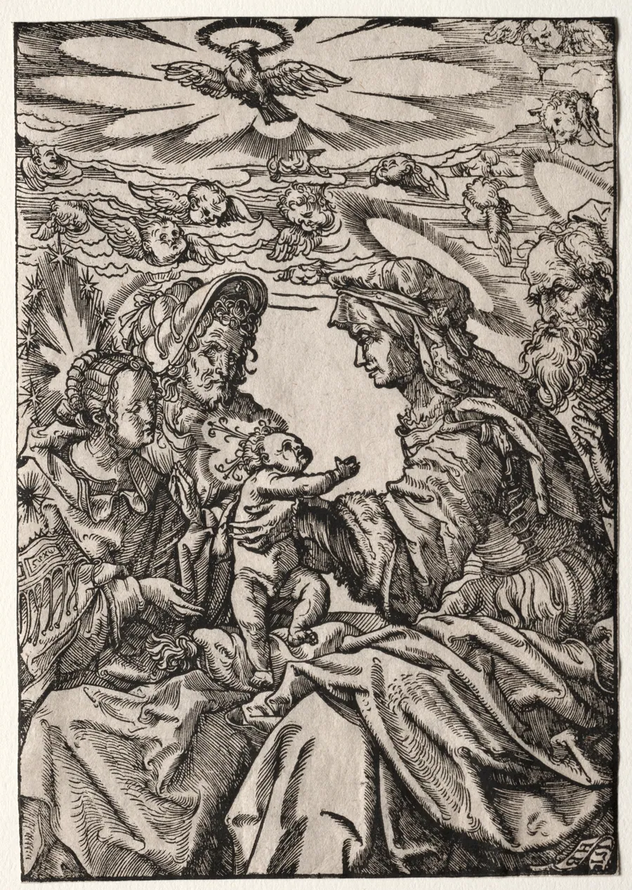The Holy Family with St. Anne and Joachim by Hans Burgkmair