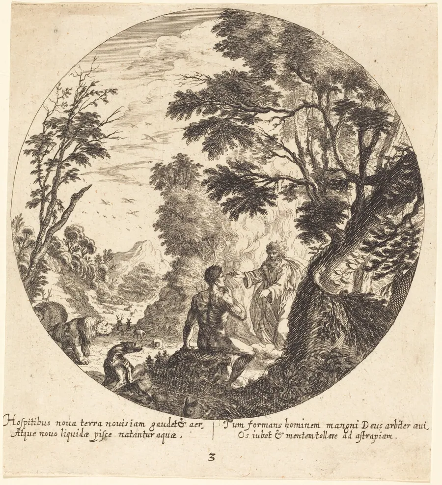 God Creating Man by Georg Andreas Wolfgang the Elder