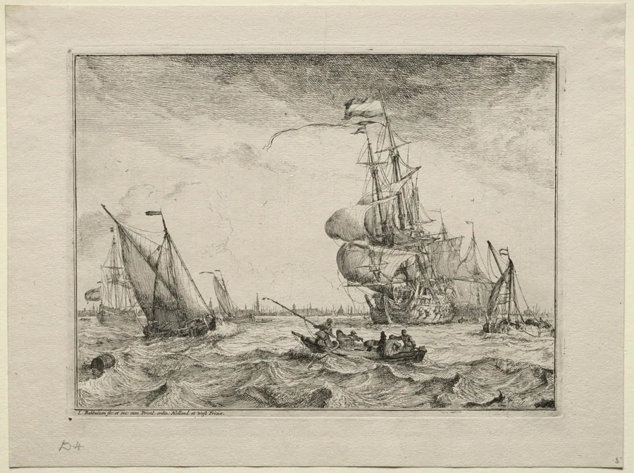 Ships Under Full Sail by Ludolf Backhuysen