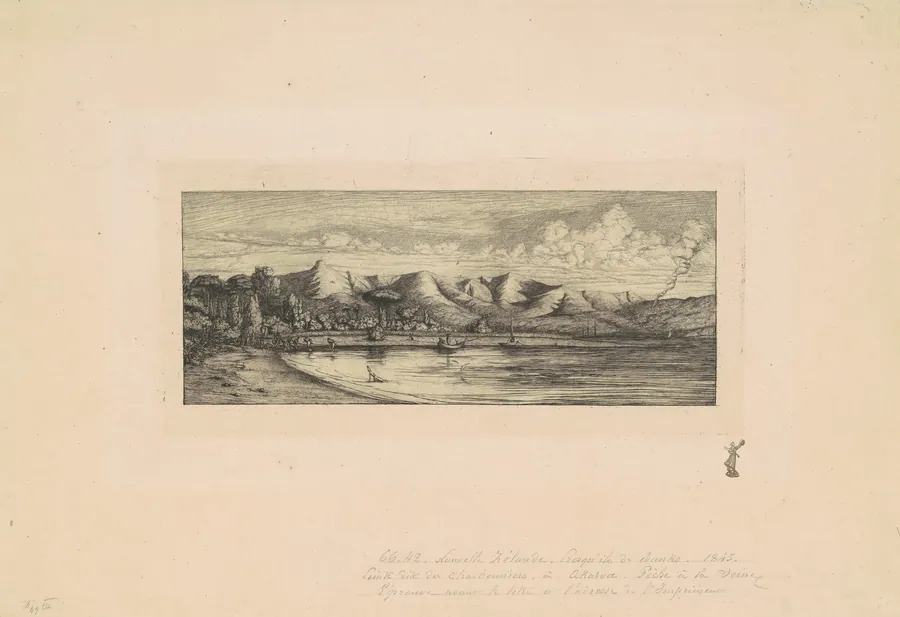 Nouvelle Zélande, Presqu'ile de Banks (View of Collier's Point, New Zealand) by Charles Meryon