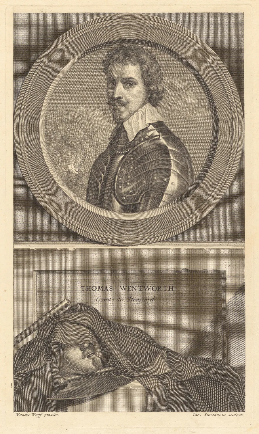 Thomas Wentworth, Earl of Strafford by Charles Simonneau