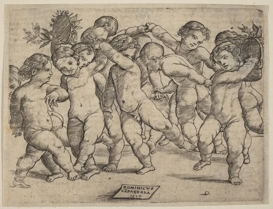 Twelve Children Dancing by Domenico Campagnola