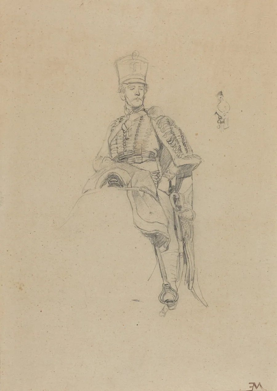 A French Hussar by Jean-Louis-Ernest Meissonier