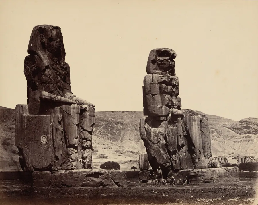 Colosses de Memnon à Thèbes (Colossi of Memnon at Thebes) by Wilhelm Hammerschmidt