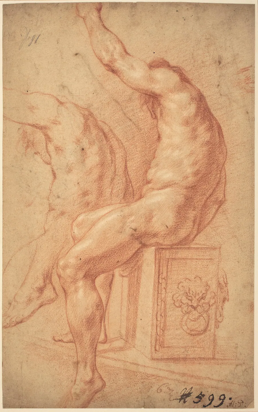 A Seated Nude by Italian 17th Century