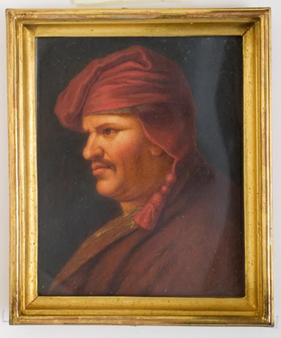 Mand med rød hætte by Daniel Gardelle