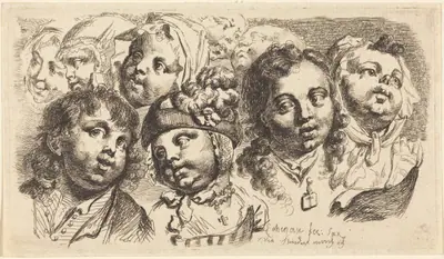 Nine Children's Heads