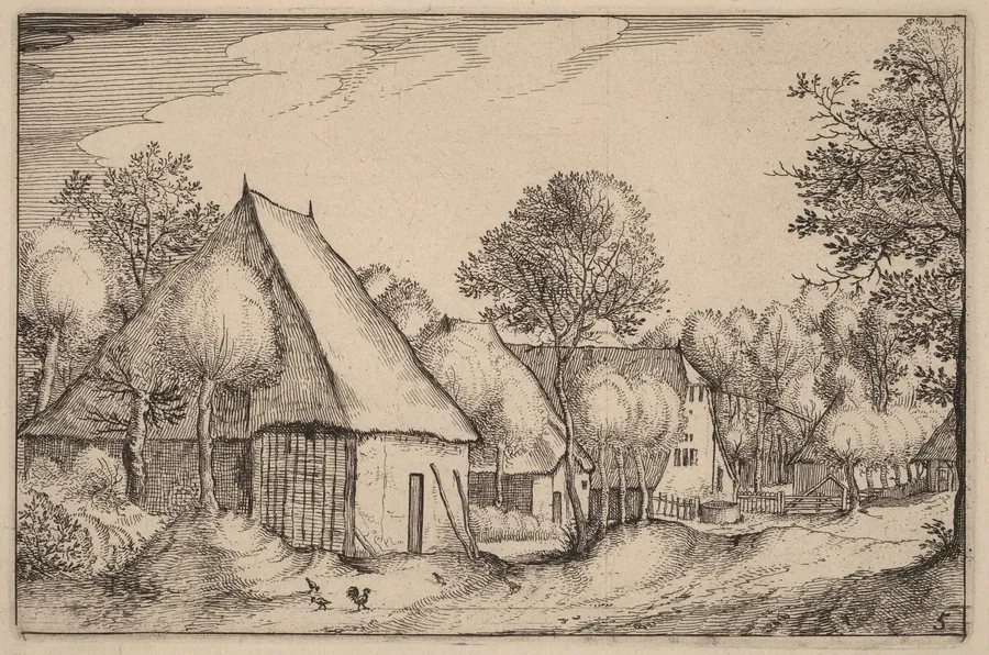 A Farmyard by Claes Jansz Visscher