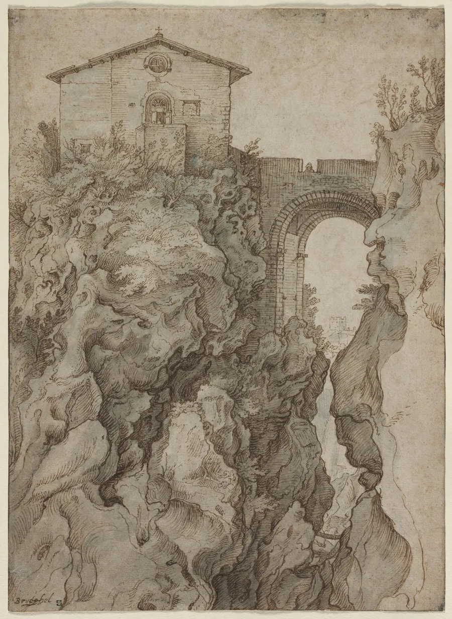 Ponte San Rocco at Tivoli by Guilliam van Nieulandt
