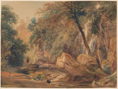 Waterfall in the Dingle at Badger Hall