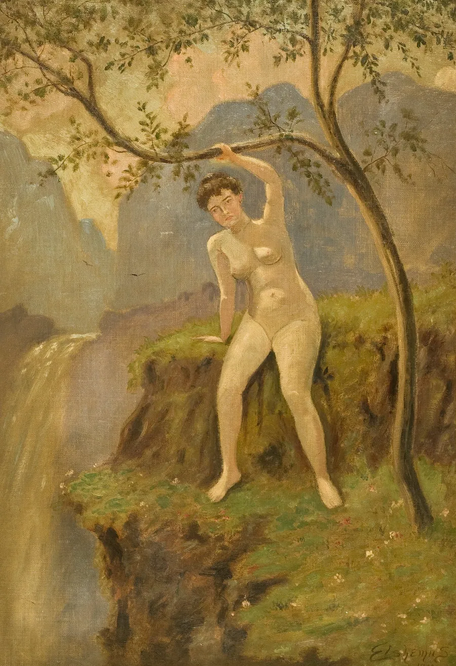 Nude in Landscape by Louis Eilshemius, American, b. Arlington, New Jersey, 1864–1941