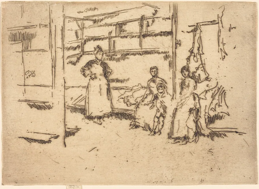 After the Sale, Hounsditch by James McNeill Whistler