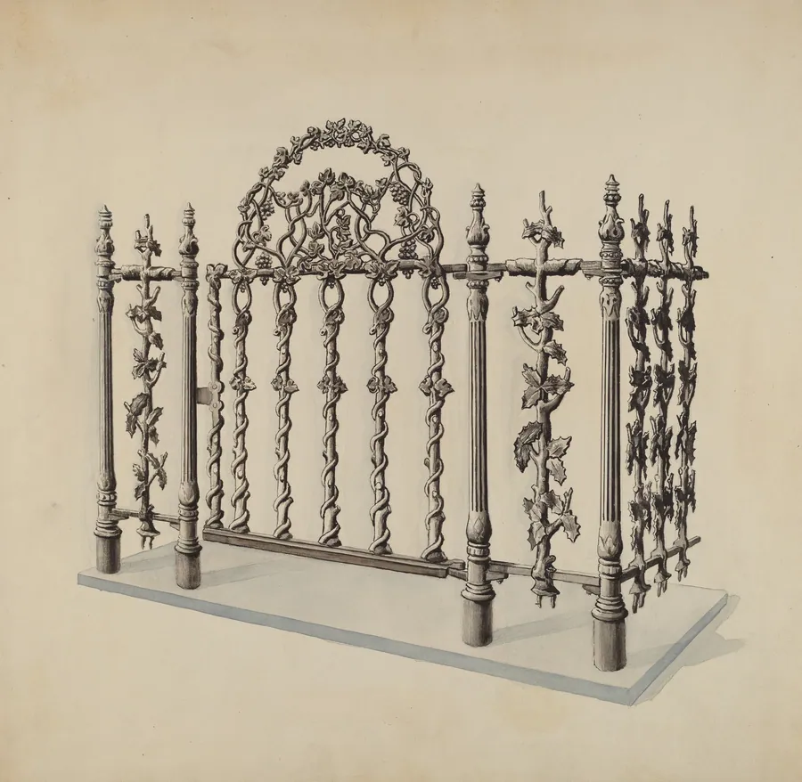 Cast Iron Gate and Fence by Lucien Verbeke