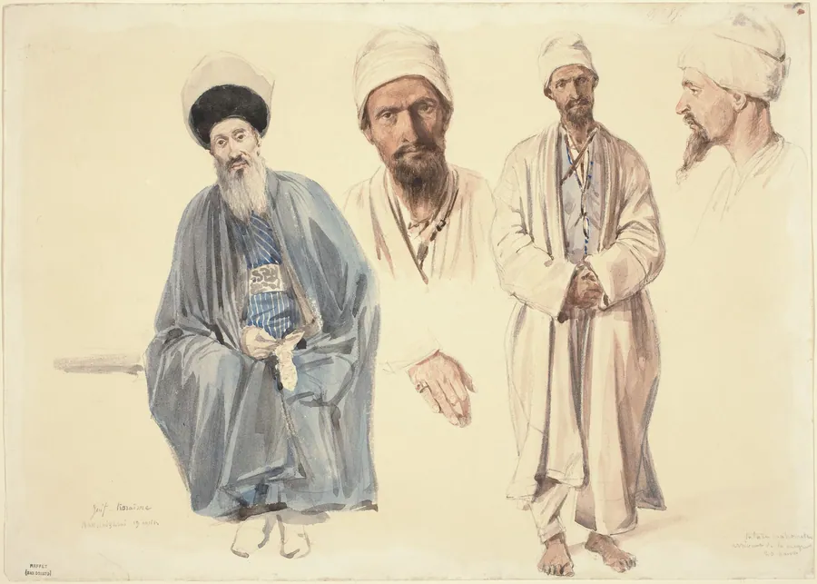 An Elderly Jew and a Muslim Tartar in the Crimea by Auguste Raffet