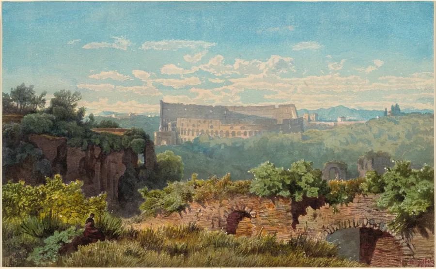 The Colosseum Seen from the Palatine Hill by Julius Zielke