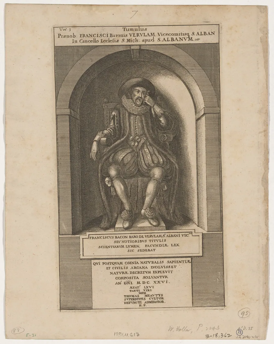 Francis Bacon in a Niche by Wenceslaus Hollar