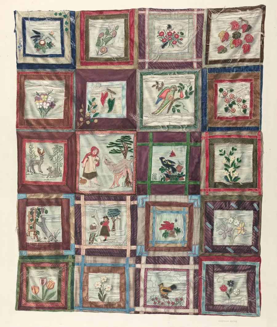 Appliqued Quilt by Dorothee L. Bates