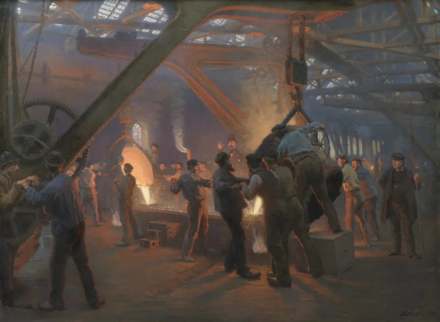 Fra Burmeister & Wains jernstøberi by P.S. Krøyer