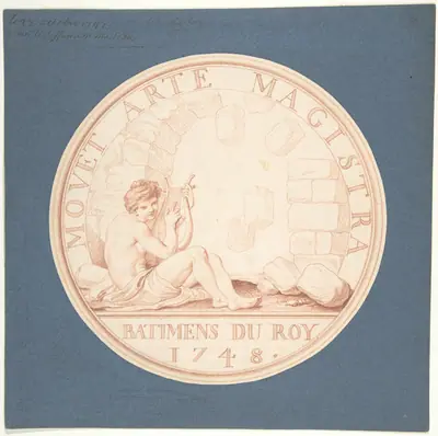 Design for a Token: Bâtiments du Roi, 1748