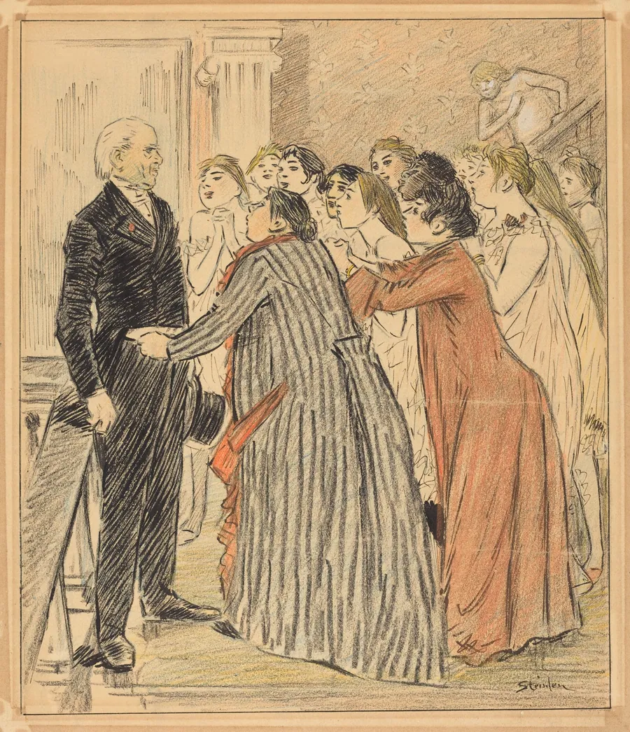 L'Aventure du Vieux Doyen (The Adventure of the Old Dean) by Théophile Alexandre Steinlen