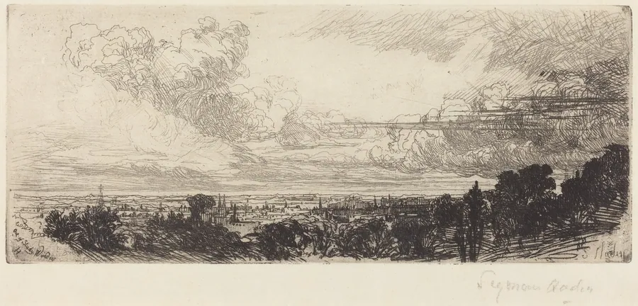 Out of Study Window by Francis Seymour Haden