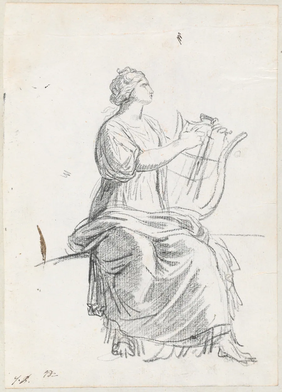 Woman with a Lyre by Jacques-Louis David