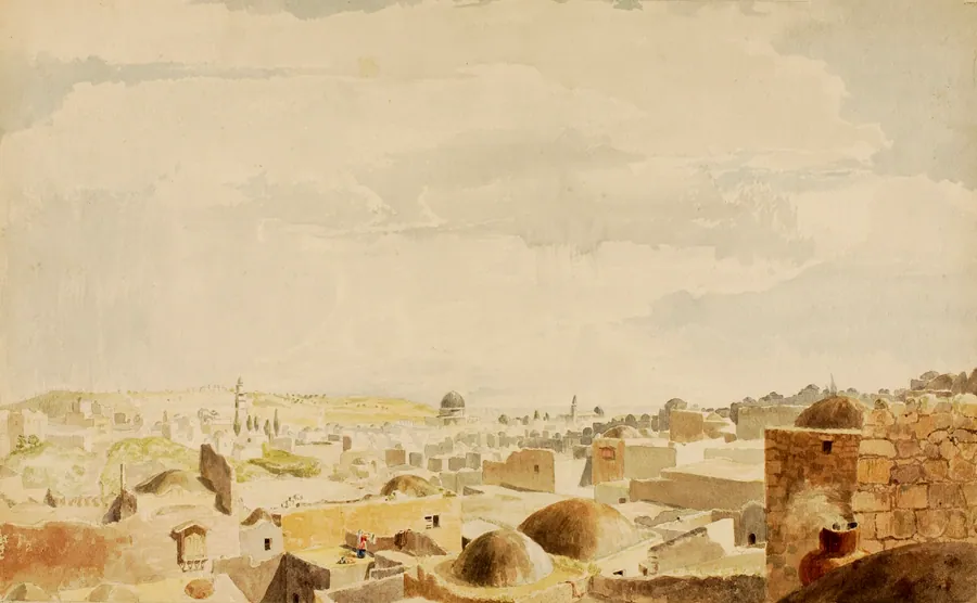 Jerusalem, Israel by Miner Kilbourne Kellogg, born Manlius Square, NY 1814-died Toledo, OH 1889
