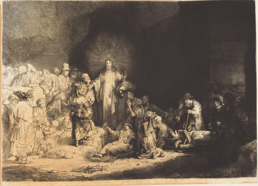 Christ Preaching (The Hundred Guilder Print) by Léopold Flameng