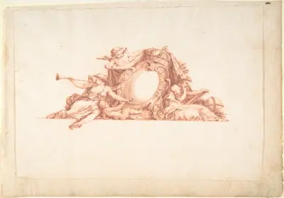 Preparatory Study for Plate 34 in "Maisons de plaisance" Vol. II