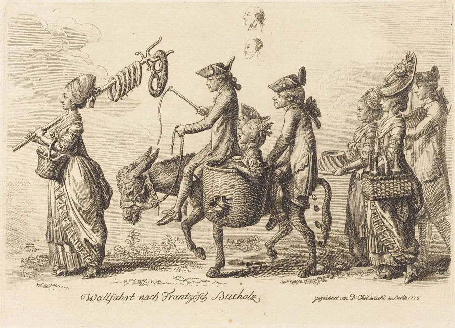 Wallfahrt nacht Frantzösch Bucholz (Pilgrimage to French Bucholz) by Daniel Nikolaus Chodowiecki