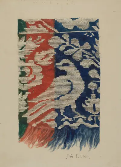 Jacquard Coverlet (Detail)