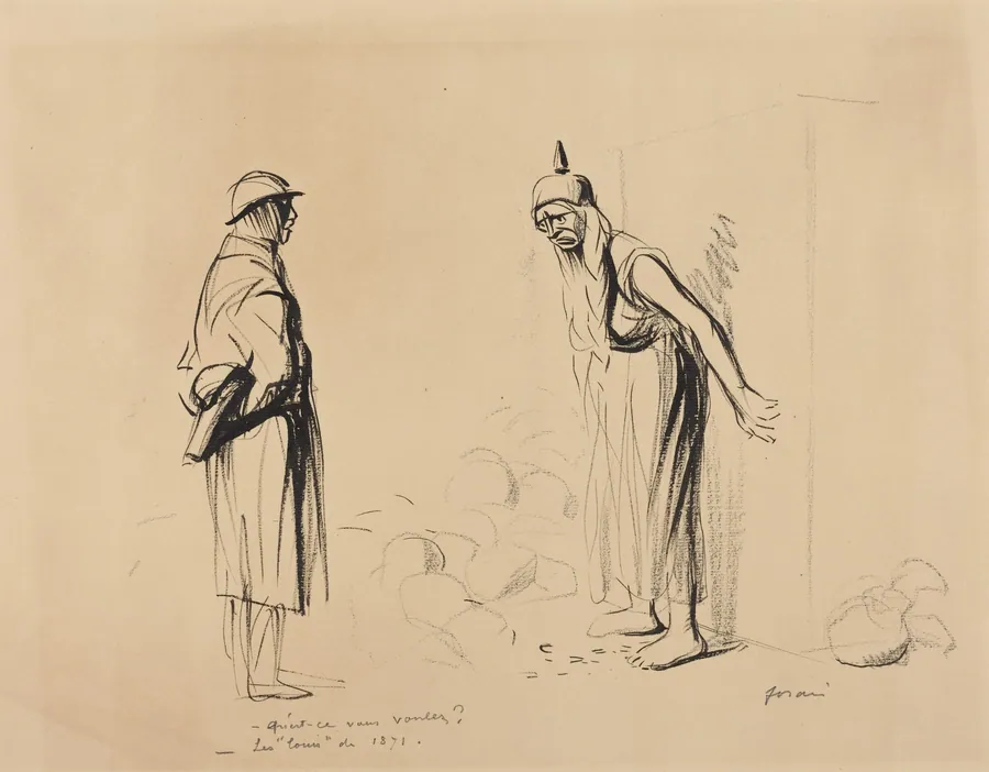 -Qu'est-ce vous voulez?  -Les "louis" de 1871 by Jean-Louis Forain