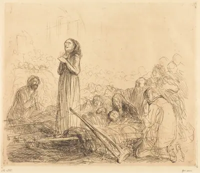 Lourdes, la miraculée (1ère planche) (Lourdes, the Miracle) (first plate)
