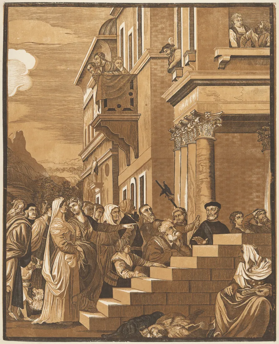 Presentation of the Virgin in the Temple (Center Panel) by John Baptist Jackson