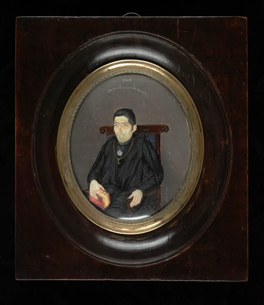 Clerigo desconocido (Unknown Cleric) by Ramon Atiles-Perez, born Ponce, Puerto Rico 1804-died Ponce, Puerto Rico 1875