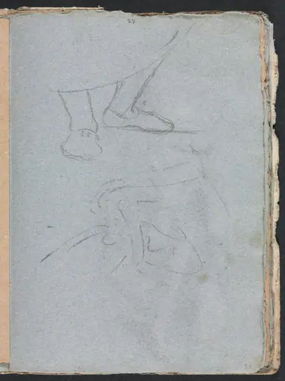 Verona Sketchbook: Study of feet (page 53)