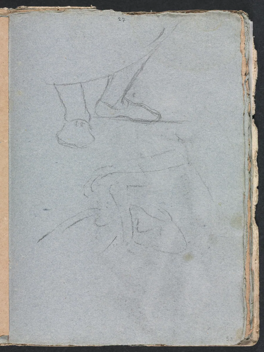 Verona Sketchbook: Study of feet (page 53) by Francesco Lorenzi