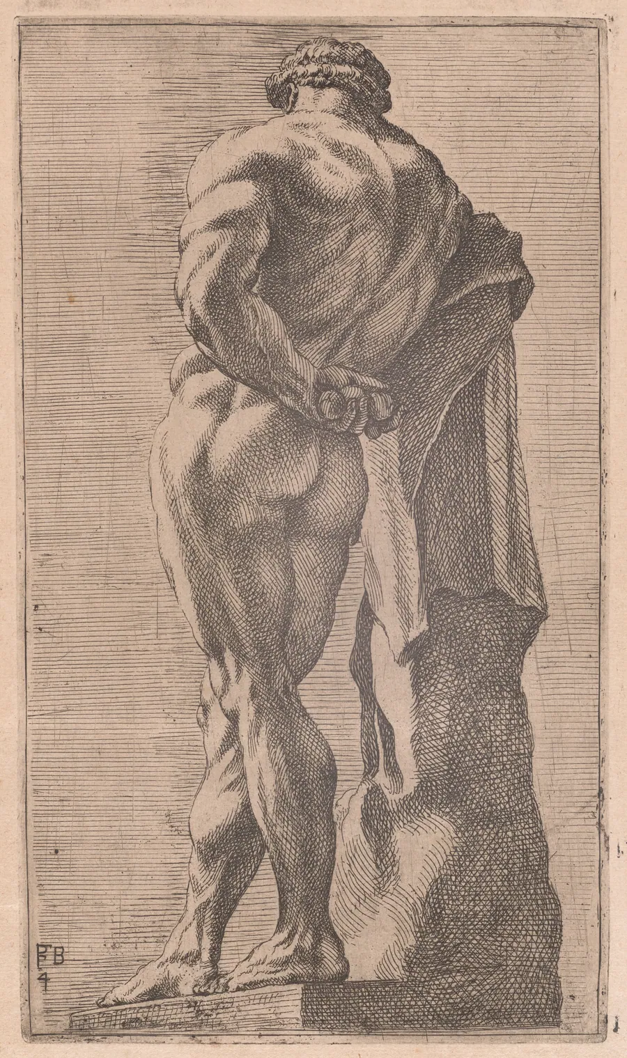 The Farnese Hercules, seen from behind [plate 4] by François Perrier