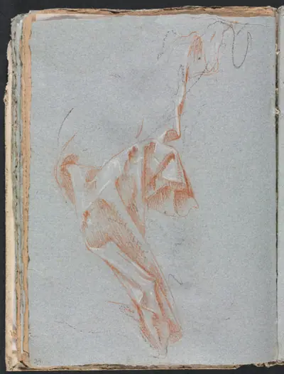 Verona Sketchbook: Drapery study (page 38)