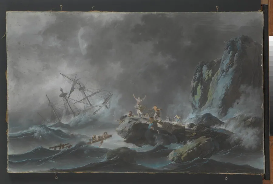 A Shipwreck in a Storm by Jean Pillement
