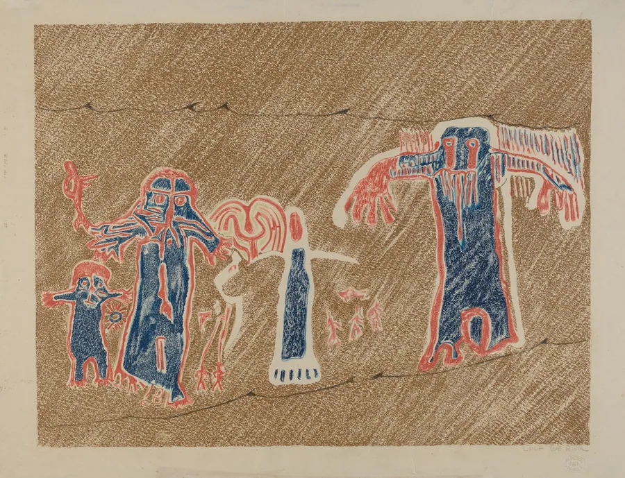 Petroglyph - Human Figures by Lala Eve Rivol