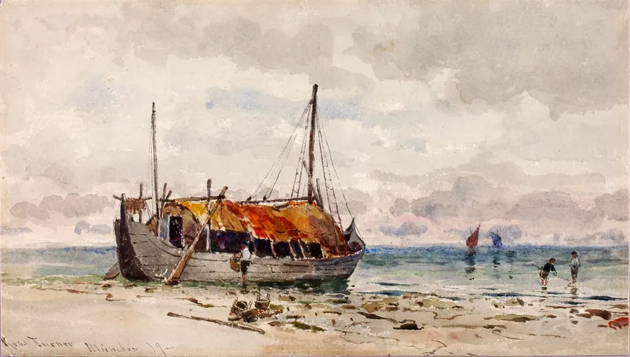 The Mussel Gatherers by Ross Turner, born Westport, NY 1847-died Nassau, Bahamas 1915