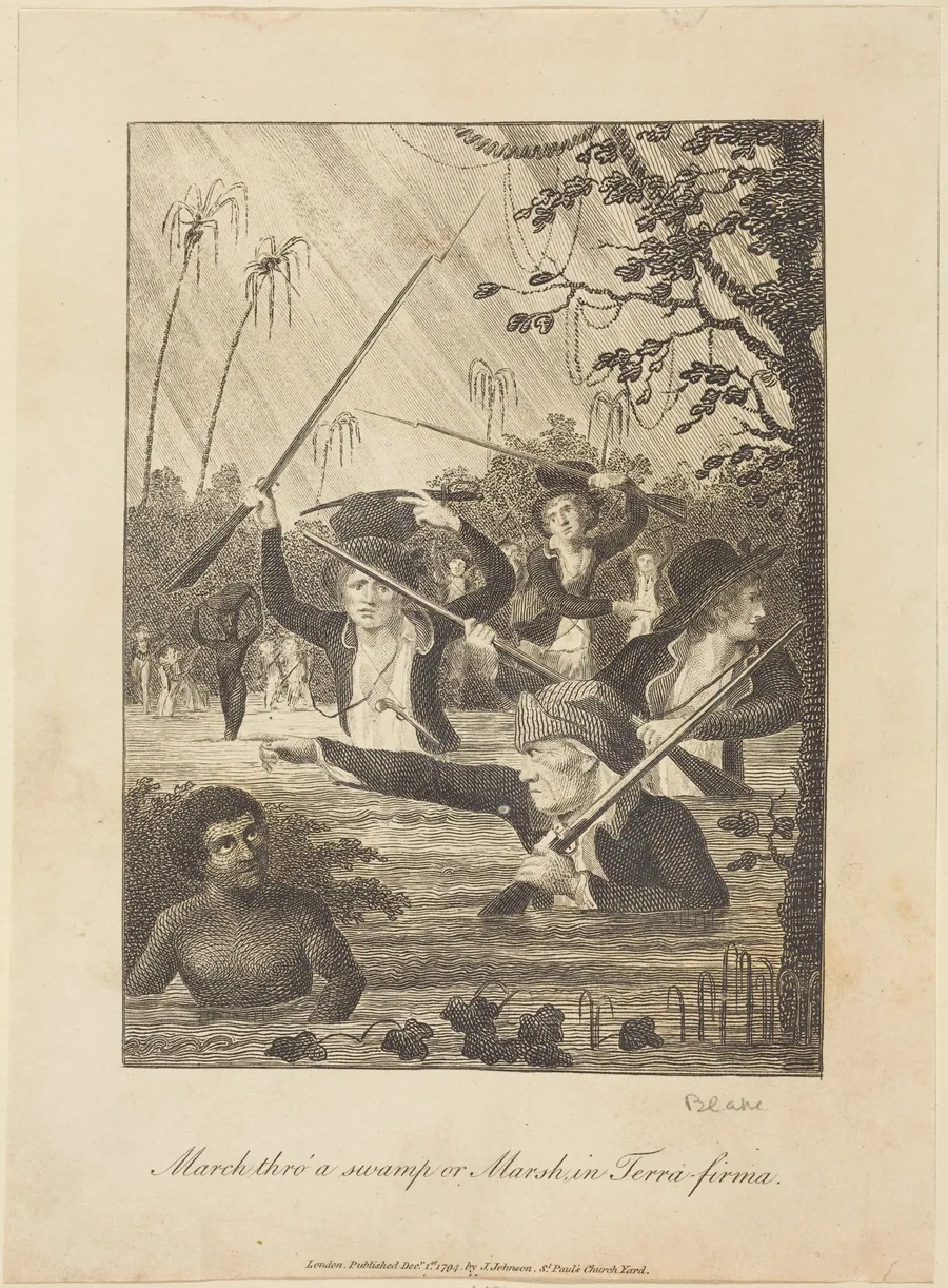 March thro' a swamp or Marsh in Terra-firma by William Blake