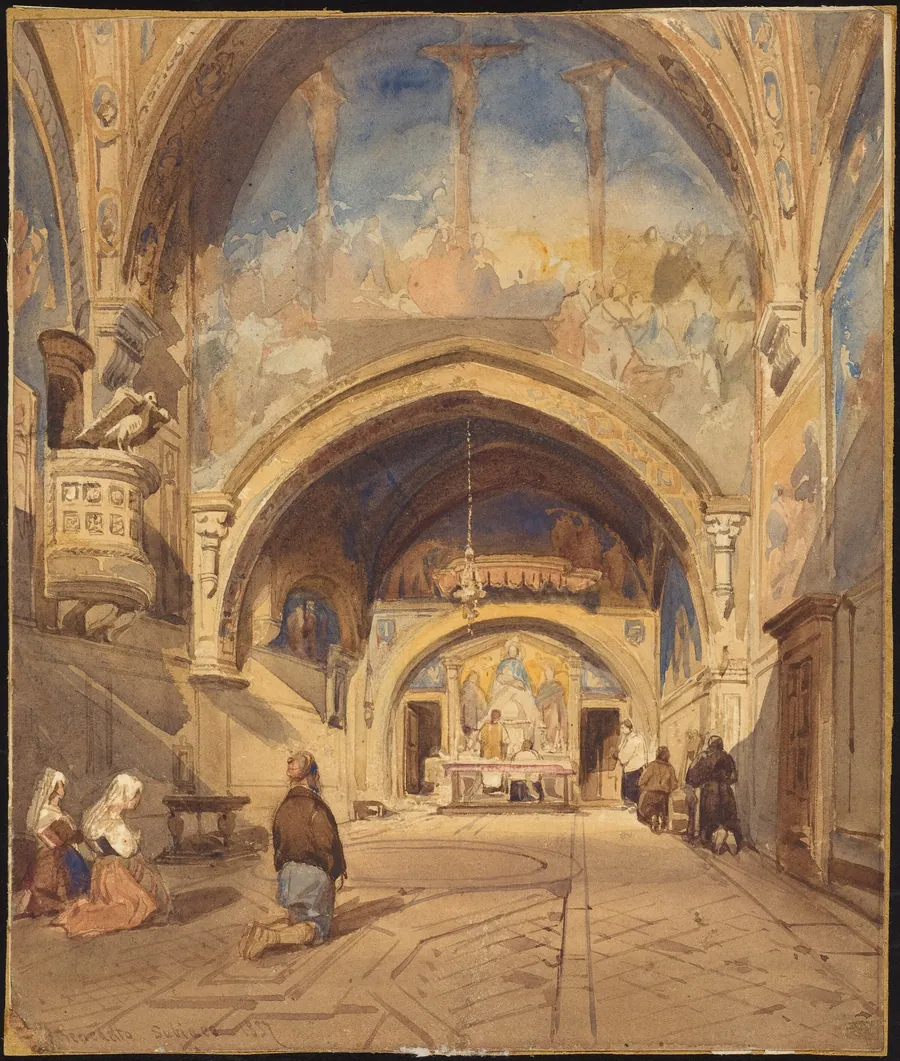 Interior of the Church of San Benedetto, Subiaco by William James Müller