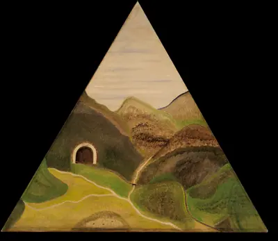 Triangular Mountainscape with Tunnel