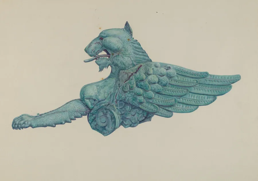Ornamental Iron Griffon by Harriette Gale
