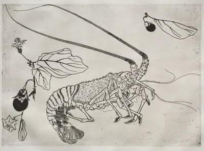 Dinner Service (Rousseau service): Large lobster with raised antenna (no. 21)