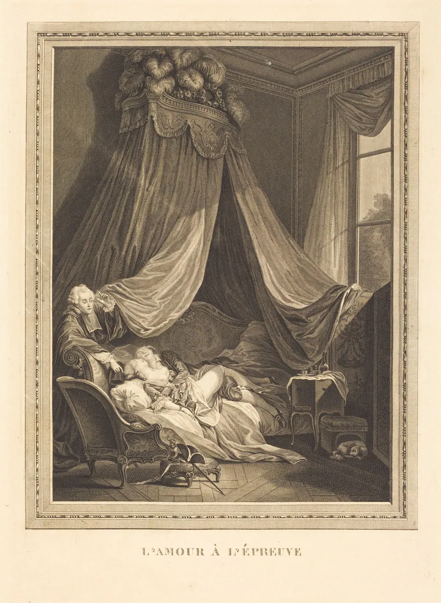 L'Amour à l'épreuve by Jacques-Firmin Beauvarlet