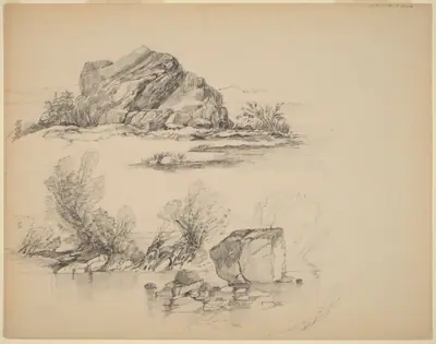 Rocks Along a Lakeshore [recto]